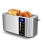 NIKLEMON 4 Slice Stainless Steel Toaster with LED Display