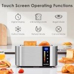 NIKLEMON 4 Slice Stainless Steel Toaster with LED Display