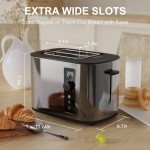 Extra Wide Slot 2-Slice Toaster with Timer