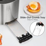 NIKLEMON 4 Slice Stainless Steel Toaster with LED Display