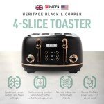 Haden Heritage 4-Slice Adjustable Stainless Steel Toaster