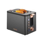 Mecity 2 Slice Stainless Steel Toaster with Timer
