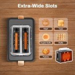 Mecity 2 Slice Stainless Steel Toaster with Timer