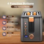 Mecity 2 Slice Stainless Steel Toaster with Timer