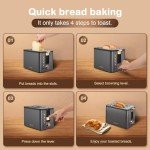 Mecity 2 Slice Stainless Steel Toaster with Timer
