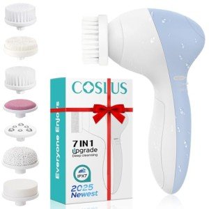 COSLUS 7-in-1 Silicone Face Cleansing Brush