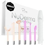 NuDerma Professional Skin Therapy Wand with 6 Wands
