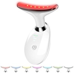 JURP 7-Color LED Face Neck Massager Device