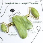 BAIMEI Jade Roller & Gua Sha Set for Skin Care