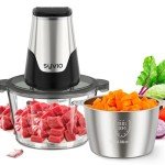 Syvio 450W Electric Food Processor with 2 Bowls