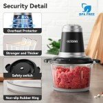 500W Food Processor & Chopper with 2 Bowls