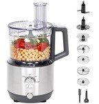 GE 12-Cup Food Processor with Stainless Steel Accessories