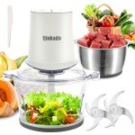 Qinkada 400W Electric Food Processor with 2 Bowls