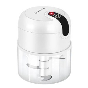 EASYSPEED Electric Garlic Chopper 1Cup, Mini USB Type-C Charging Wireless Food Processor with 304 Stainless Steel, 3 Sharp Blades, Portable Kitchen Meat Grinder for Onion, Garlic, Ginger, Chili