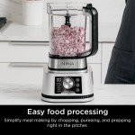 Ninja Blender For Kitchen | Food Processor Combo System | Smoothie Maker & Nutrient Extractor | 6 Functions for Bowls, Spreads, Dough, Shakes | 72-oz. Pitcher & To-Go Cups | Silver | SS351