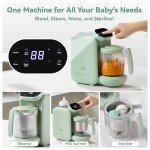 Baby Food Maker, 5 in 1 Baby Food Processor with Steaming Basket, Auto Cooking & Grinding, Touch Screen Control, Baby Steamer and Blender, Baby Food Puree Maker Warmer Mills Machine (Green)