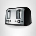 BLACK+DECKER Extra Wide 4-Slice Toaster with 7 Settings
