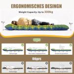 Yuzonc Double Sleeping Pad - Self Inflating 4" Extra-Thick for 2 Person with Pillow Built-in Foot Pump Inflatable Sleeping Mat for Backpacking, Hiking, Traveling, Tent, Portable Camping Mat