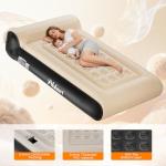 Ptlahmri Air Mattress Queen with Built in Pump,16″ Comfort Plush Surface Luxury Air Mattress,Portable Twin air Mattress with Pillow Design for Guests, Camping & Home, 660lb Weight Capacity(Black)