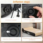 Ptlahmri Air Mattress Queen with Built in Pump,16″ Comfort Plush Surface Luxury Air Mattress,Portable Twin air Mattress with Pillow Design for Guests, Camping & Home, 660lb Weight Capacity(Black)