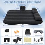 Onirii Inflatable Car Air Mattress Back Seat Bed,Thickened Car Travel Camping Air Mattress with Air Pump,Blow Up Bed Portable Car Sleeping Mattress for Car Universal SUV
