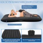 Onirii Inflatable Car Air Mattress Back Seat Bed,Thickened Car Travel Camping Air Mattress with Air Pump,Blow Up Bed Portable Car Sleeping Mattress for Car Universal SUV