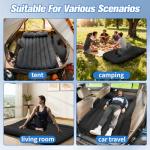 Onirii Inflatable Car Air Mattress Back Seat Bed,Thickened Car Travel Camping Air Mattress with Air Pump,Blow Up Bed Portable Car Sleeping Mattress for Car Universal SUV