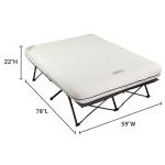 Coleman Camping Cots for Adults with Camping Air Mattress Folding Air Mattresses Set Battery-Operated Pump & Side Table for Outdoor Comfort