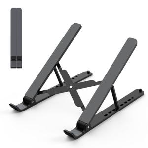 Adjustable Portable Laptop Stand for Desk - Black