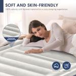 Twin Air Mattress with Built-in Pump,18''Raised Blow Up Mattress 2 Mins Self Inflation/Deflation,Upgraded Thicker Inflatable Mattress，Flocked Top Air Bed with Storage Bag for Guests,Home，Camping