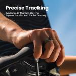 Amazfit Helio Smart Ring Health Tracker, Fitness Tracker Ring, No Subscription, Monitors Sleep, Heart Rate & Stress, Titanium Alloy, Fast 1.4-Hr Charging, Swim/Shower Water-Resistant (Size 12)