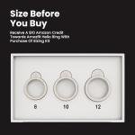 Amazfit Helio Smart Ring Health Tracker, Fitness Tracker Ring, No Subscription, Monitors Sleep, Heart Rate & Stress, Titanium Alloy, Fast 1.4-Hr Charging, Swim/Shower Water-Resistant (Size 12)