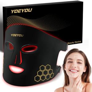 YOEYOU Rechargeable Red Light Therapy Face Mask