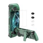 Steam Deck Case with Kickstand & Accessories - Green