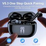 HUIFU Bluetooth Wireless Earbuds with Deep Bass