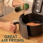 FLAIROSOL OLIVIA Oil Sprayer for Cooking, 200ml Glass Olive Oil Sprayer, Continuous Cooking Spray with Portion Control, Oil Dispenser for Kitchen, Air Fryer, Salad, BBQ (Green Bottle, Gold Print)