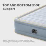 Intex 64449ED Dura-Beam Deluxe Plush Air Mattress with Headboard: Fiber-Tech - Queen Size - Built-in Electric Pump - 18in Bed Height - 600lb Weight Capacity