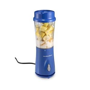 Hamilton Beach Portable Blender for Shakes and Smoothies with 14 Oz BPA Free Travel Cup and Lid, Durable Stainless Steel Blades for Powerful Blending Performance, Blue (51132)