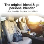 Hamilton Beach Portable Blender for Shakes and Smoothies with 14 Oz BPA Free Travel Cup and Lid, Durable Stainless Steel Blades for Powerful Blending Performance, Blue (51132)