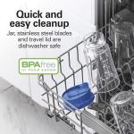 Hamilton Beach Portable Blender for Shakes and Smoothies with 14 Oz BPA Free Travel Cup and Lid, Durable Stainless Steel Blades for Powerful Blending Performance, Blue (51132)