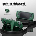 Steam Deck Case with Kickstand & Accessories - Green