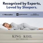 King Koil Luxury Twin Air Mattress with Built-in High-Speed Pump for Home, Guests & Camping - 13" Twin Size Premium, Double High Inflatable Blow Up Mattress Waterproof