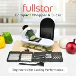 Fullstar Vegetable Chopper, Mandoline Slicer - Cheese Grater, Food Chopper with Container, Kitchen Gadgets, Home Essentials (6-in-1, White/Black)