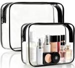 ploimyur TSA Approved Toiletry Bag,2 Pack Clear Toiletry Bag, Quart Size Travel Essential Bags for Toiletries,Clear Makeup Bag Organizer, Carry on Cosmetic Bags for Women,Black