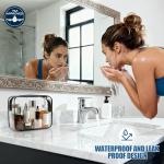 ploimyur TSA Approved Toiletry Bag,2 Pack Clear Toiletry Bag, Quart Size Travel Essential Bags for Toiletries,Clear Makeup Bag Organizer, Carry on Cosmetic Bags for Women,Black