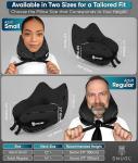 SNUGL Neck Travel Pillow - Memory Foam Airplane Pillow - Flight Pillow | Neck Support Travel Pillow with Carry Bag & Clip | Neck Pillows for Sleeping Travel Plane | Flying Travel Essentials - Black