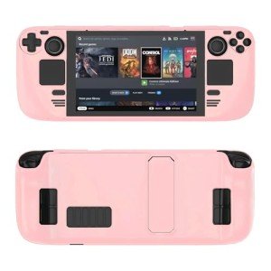 Pink Steam Deck Case with Kickstand & Protection