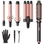 wavytalk curling wand set 5 in 1 curling brush, Pink