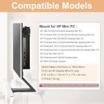 HP Desktop Mini PC Wall Mount Bracket VESA