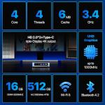 Intel N100 Mini PC with 16GB RAM & 512GB SSD